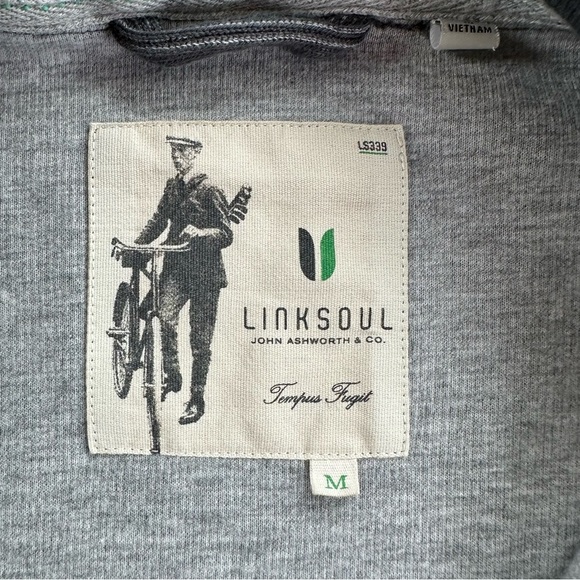Linksoul Full Zip Sweatshirt Jacket. Gray. Medium. - Picture 7 of 8